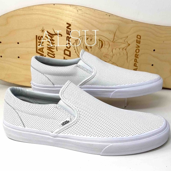 VANS Classic Slip On Perforation Leather White W - Picture 2 of 8